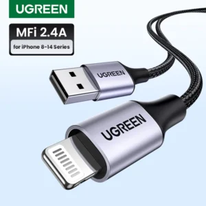 UGREEN MFi USB to Lightning Cable – 2.4A Fast Charging & Data Sync Cord for iPhone & iPad